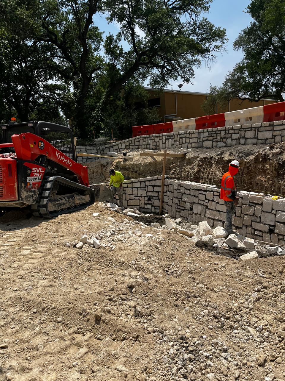 Taylor Industrial Park rubble masonry gravity wall alignment
