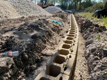 First course and wall base preparation